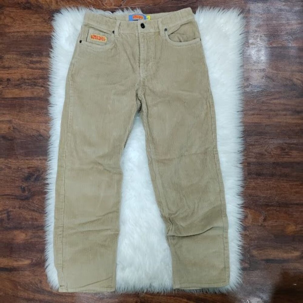 Empyre Khaki Corduroy Men's Size 27 Slim Fit 90s Tapered Leg Skate Pants Tan